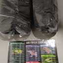 Silicone Air Fryer Liners 10QT, Reusable Airfryer Basket Liners for Ninja DZ550/DZ401, 2Pcs 5QT Large Air Fryer Accessories, Dishwasher safe (8.46 * 5.9 inch 10 QT, DZ401 - Black)