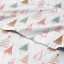 Queen Christmas Tree Sheet Set - Holiday Xmas Pattern Bedding Set - Deep Pockets - Snug Fit - 4 Piece - Wrinkle Free & Easy Care - Comfy Festive Winter - Holiday Sheets for Women, Men, Kids & Teens