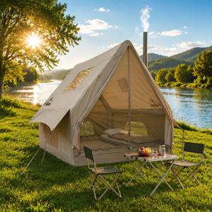 NANJEEN® Large Luxury Inflatable Camping Tent,Wind & Rain Resistant,12㎡ Interior,2-10 Person Shelter,8 Minutes Fast Setup with Hand Pump,All-Season Ready,Dual Doors,Mosquito-Proof Mesh Windows