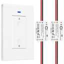 DieseRC AC 110V 120V 220V 240V Wireless Remote Control Light Switch 1500W 1 Channel 433Mhz RF Relay Receiver with 2 Transmitters Keyfob for Lamp Bulb, Easy to Install