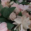 Ling's moment 17.5" Tall Standing Artificial Flowers Arrangements 4 pcs Wedding Aisle Runner Chair Decorations Blush & Pink Centerpieces for Ceremony Reception Rose Floral Party Outdoor
