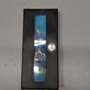 Rite Lite Blue Marble Art Glass Mezuzah Cover Handcrafted with Gold Accents, Elegant Home Decor, Easy Mounting Tape for Hanging on Door or Wall, Sophisticated Decoration for Your Entryway