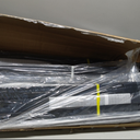 EMODA 18 Inch California King Bed Frames with White Cover, Heavy Duty Metal Cal King Platform Bed Frame No Box Spring Needed, Noise Free