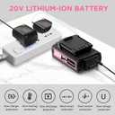 AVID POWER 20V Cordless Drill Set for Home DIY & Beginner Projects - Lightweight Power Drill with Battery Charger & 22 Bits, Variable Speed, 3/8" Keyless Chuck, Ideal for Furniture Assembly (Pink)