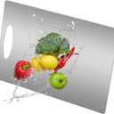 Stainless Steel Cutting Board for Kitchen, Large Cutting Board, Non Toxic, Double-Sided for Meat/Fruit/Vegetable, Dishwasher Safe & Handwasher Clean, Durability, 12" x 18"
