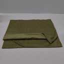 2 Pack Zippered Velvet Standard Pillowcases, Super Soft and Cozy Luxury Fuzzy Flannel Pillow Cases with Zipper, 20x26 Inches, Army Green