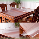 Square Clear Table Cover - 61x78 Inch, Single-Sided Frosted Dining Table Protective Cover, Scratch-Resistant, Waterproof Wipeable, Vinyl Tablecloths, Coffee Bar Mat, Kitchen Counter Mat, Frosted 1mm
