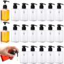 Domensi 100ml /3.4 oz Pump Bottle Mini Travel Bottles Small Dispenser Containers Plastic Pump Lotion Dispenser Empty Square Travel Size Containers Toiletries