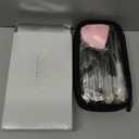 Professional Natural Travel Goat Hair Makeup Brushes with case, 15Pcs Kabuki Face Powder & Eye Makeup Brush set With Ultra Soft Premium Dense Hair, Valentines Day Gifts (Black)