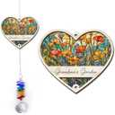 Suncatcher Ornament - Grandma's Garden Birthday Gift for Grandma - Unique Hanging Decor Item for Grandmother - Crystal Suncatcher Ornament for Window Rainbow Maker