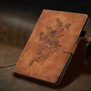 Case for Samsung Galaxy Tab A9+/A9 Plus 11 Inch 2024 2023 (SM-X210/X216/X218), PU Leather Cover Embossed Flower Multi-Angle Stand with Auto Wake/Sleep Case for Galaxy Tab 11 Inch, Brown Case for Samsung Galaxy Tab A9+/A9 Plus 11 Inch 2024 2023 (SM-X210/X216/X218), PU Leather Cover Embossed Flower Multi-Angle Stand with Auto Wake/Sleep Case for Galaxy Tab 11 Inch, Brown