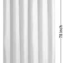 ALYVIA SPRING Long Fabric Shower Curtain Liner Waterproof - 72" x 78", Soft & Lightweight Long Shower Curtain with Magnets, Machine Washable - White