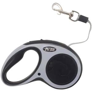 Zkaybb New Retractable Dog Leash (Cord), Ergonomic, Durable and Tangle Free Pet Walking Leash for Dogs Up to 26 lbs, 16 ft(Black)