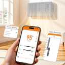 Convection Panel Space Heater Indoor Use, Large Room Electric Heater with Wifi App Control, Smart Mica Infrared Heater with Programmable Thermostat, Wall Mount or Standing, Quiet & Eco, 1500W, 31 Inch