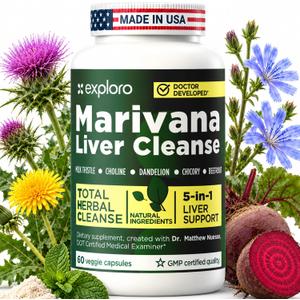 Exploro Liver Cleanse Detox for Heavy Users, Full Body Pills, 60 Count