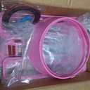 Front Grille Mesh Inserts & Headlight Cover for Jeep Wrangler JL JLU Sport & Sport S Only 2018-2023 Exterior Accessories Clip-in Grille Guard Cover Headlight Bezels Trim Ring (Pink 9PCS)