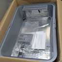 2 Pack Stainless Steel Litter Box, Metal Litter Boxs with Lid High Sides, XL Extra Large Litter Box for Big Cats, Never Absorbs Odors, Leak-Proof, Stain-Free, Rust-Free, Easy to Clean, Scoop Included