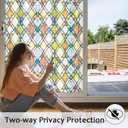 Stained Glass Window Film, 3D Colorful Static Cling, 35.4" x 78.7"