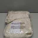 JINCHAN Linen Curtains for Living Room Beige Grommet Top Window Treatment Set for Bedroom 2 Panels 96 inches Long Crude (Natural)