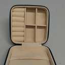 Portable Travel Mini Jewelry Box Leather Jewellery Ring Organizer Case Storage Gift Box Girls Women (black).