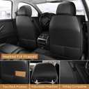 Pariitadin Leather Car Seat Covers Full Set, Waterproof Breathable Faux Leather Automotive Seat Covers for Cars, Non-Slip Car Interior Covers Universal Fit Most Cars Sedans Trucks SUVs, Black