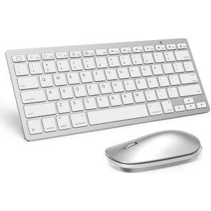 SPARIN Wireless Bluetooth Keyboard and Mouse for iPad (A16) 11th 10th Generation, iPad Air (13/11 inch), iPad Pro 13/12.9/11 inch, iPad 9th 8th Gen, iPad mini 7th -8.3 inch, Above iOS13- Silver White