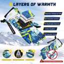 MORXPLOR Winter Ski Snow Gloves Men Women,Windproof Touchscreen Snowboard 3M Thinsulate Insulated Warm Winter Snowmobile Gloves