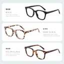 Reading Glasses for Women Men - Blue Light Blocking Magnifying Readers,Square Anti-Glare Computer Eyeglasses