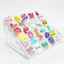 Card Display Stand, Acrylic Risers Greeting Card Display Sticker Holder, 7-Tier Clear Acrylic Shelves for PSA Graded Card,Baseball Sports Card and Postcard Sticker Display