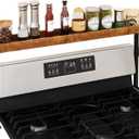 IBUYKE Over The Stove Shelf,Spice Rack for Kitchen Stove,Brown TLJ027H
