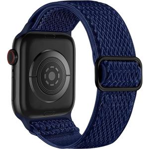Lerobo Stretchy Nylon Bands Compatible with Apple Watch 44mm 45mm 42mm 49mm iWatch SE/Series 9 8 7 Series 6 5 4 3 2 1 Ultra 2 for Women Men,Soft Adjustable Solo Loop Sport Elastic Band Accessories