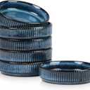 famiware Star Soy Sauce Dish Ceramic Dipping Bowls Set of 6, 4 oz Individual Dip Sauce Cups/Bowls/Dishes/Plates, Small Serving Bowl for Side Dishes, Ice Cream, Condiments, Sushi - Nebulas Blue