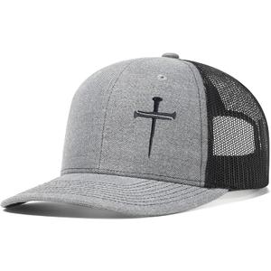 3 Nails Cross Trucker Hat Christian Religious Gifts for Birthday/Christmas