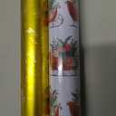 Pack Of 2 LaRibbons Christmas Wrapping Paper Jumbo Roll with Red Pom Pom, Classic Sled Design Gift Wrap Set for Christmas, Holiday, Party Celebration, 30 Inch X 40 Feet (100, 80 sq. ft. ttl.)