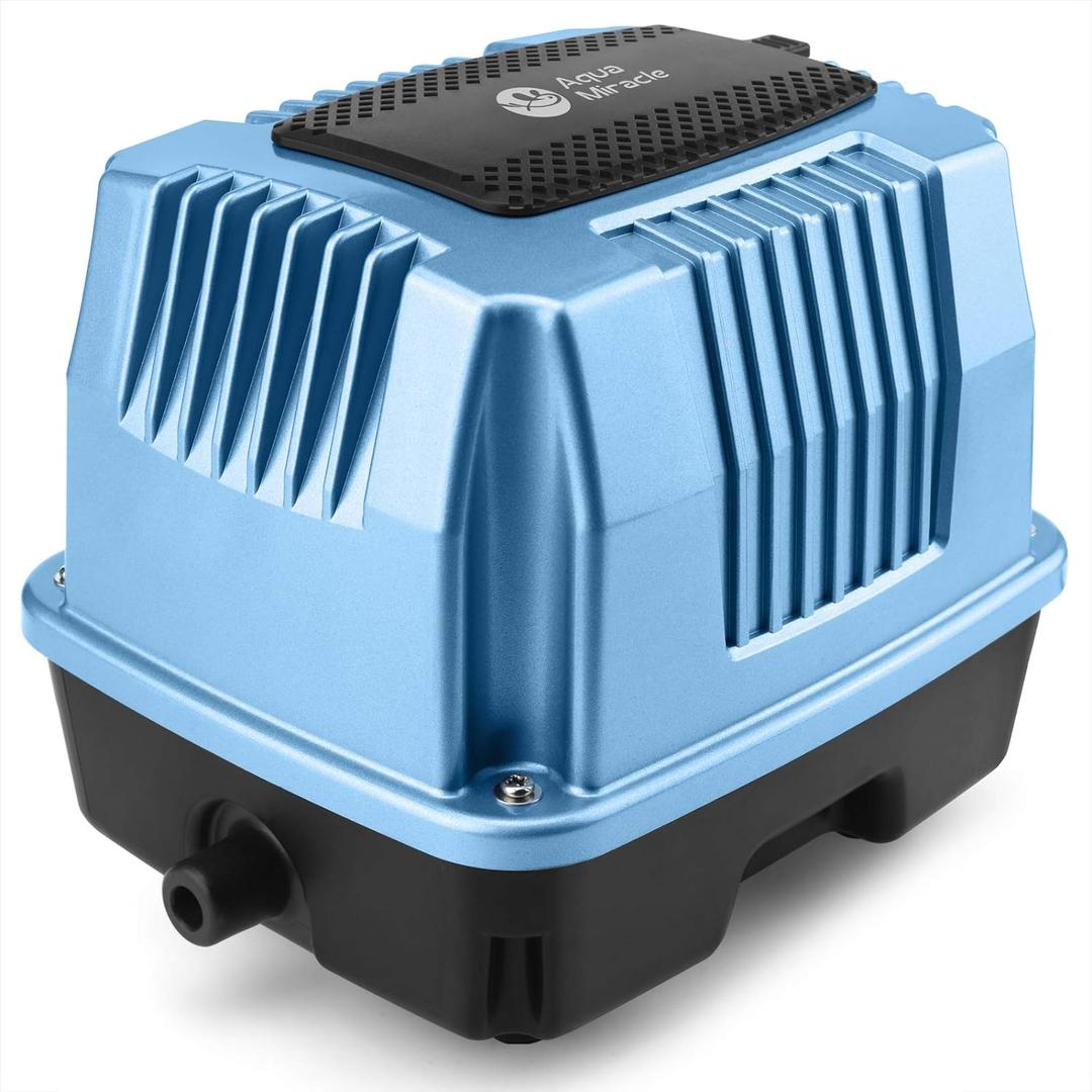 AquaMiracle Linear Air Pump AP40 for Pond Aeration, 635GPH Septic Air Pump Pond Aerators for Outdoor Ponds, Hydroponic, Waste Treatment, Aquarium, Fish Farm, Seafood Restaurant