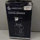 AMZCHEF Burr Coffee Grinder Electric with LED Control Panel, Espresso Grinders with Precise 24 Grinding Sets, Portafilter Holder, Anti-Static Espresso Bean Grinder for Home, Silver