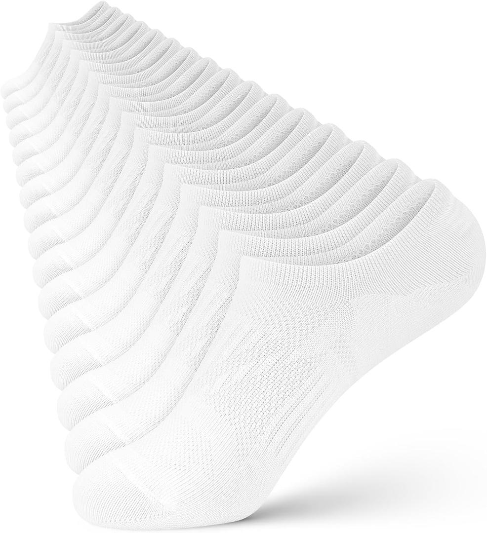 wernies No Show Socks Women - 8 Pairs Ankle Socks for Women, Low Cut Socks Short Cotton Socks, Invisible Casual Socks, 5-8, Mix of Colors-003（8 Pairs/16 Pieces）