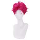 Rose Red Wigs for Boys Kids Pink Cosplay Wig Daily Halloween Costume Synthetic Wigs