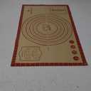 26x16 Inch Extra Thick Silicone Baking Mat with Measurements, Non-slip and Reusable - For Cookies, Bread, Pastry (Red)