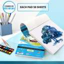 Bellofy 2X Watercolor Paper Pad, 100 Sheets, 9x12 Inches | Ideal for Kids, Artists & Beginners Love | Watercolor Sketchbook for Watercoloring Techniques | Great Gift Idea