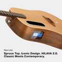 LAVA ME 4 Solid Spruce Top Series,HILAVA 2.0 Smart Acoustics Electric Guitars,right handed,with 3.5 inch TouchScreen,FreeBoost 2.0, AirFlow Bag, Woodgrain Brown/Burlywood,41 inch