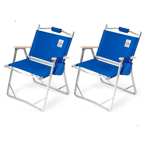 Lightweight Camping Chairs 2 Pack | Portable Folding Chair | Beach Chairs | Stylish Design with Wood Handles | Heavy Duty 330 lbs | Ultralight 5 lbs | Picnic, Concerts, BBQ