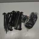 AUGSUN 54 Pieces Plastic Inflatable Stakes Set, Include Tent Stakes, Tethers Ropes and Hooks Heavy Duty Garden Yard Stakes for Halloween Christmas Outdoor Decorations Black