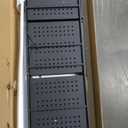 Himix Storage Shelves with 20 Hooks, 5-Tier Collapsible Organization Storage Rack Bookshelf Folding Pantry Shelves Cube Shelf Wire Shelving Holds 440 Ibs for Garage Kitchen Room (Black)