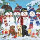 Jigsaw Puzzles for Adults 1000 Pieces- Christmas Winter Snowman Frosty Friends, Jigsaw Puzzles 1000 Pieces Interlock Perfectly Letter on Back with 1:1 Poster (27.6"x 19.7")