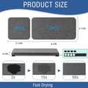 4PCS Water Absorbing Stone Tray, Quick Drying Diatomite Stone Sink Tray, Water Absorbent Diatomite Coasters Used for Hand Soap Dispenser Toothbrush Sponges Holders in Bathroom Counter and Kitchen Sink