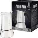 Bialetti - New Venus Induction, Stovetop Coffee Maker, Suitable for all Types of Hobs, Stainless Steel, 6 Cups (7.9 Oz), Silver