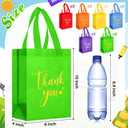 Sweetude 30 Pcs Thank You Gift Bags with Handles, Reusable Non Woven Foldable Goodie Bags Bulk for Graduation Easter Wedding Bridesmaid Favors(10 x 8 x 4 Inch,Colorful)