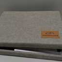 Dog Stairs with Storage 12" H, 2-Step Wider Dog Steps for Dogs Cats, Folding Sturdy Pet Stairs Climbing Sofa Couch, Ramp for Car Hold Up to 150 lbs (Gray, No Condo)