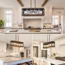 5-Light Rustic Dining Room Light Fixture,31" Farmhouse Kitchen Island Light